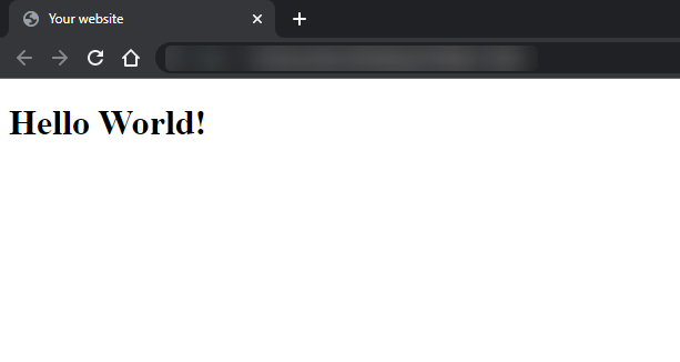 Hello world.
